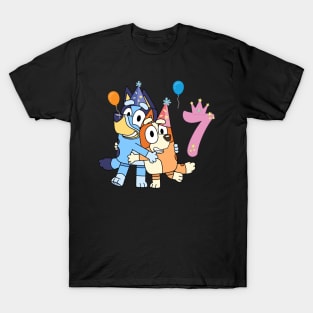 Bluey Happy 7 Years Birthday T-Shirt